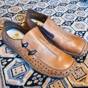Rieker lazercut leather loafers sz.39 NWOT